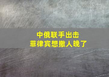 中俄联手出击 菲律宾想撤人晚了